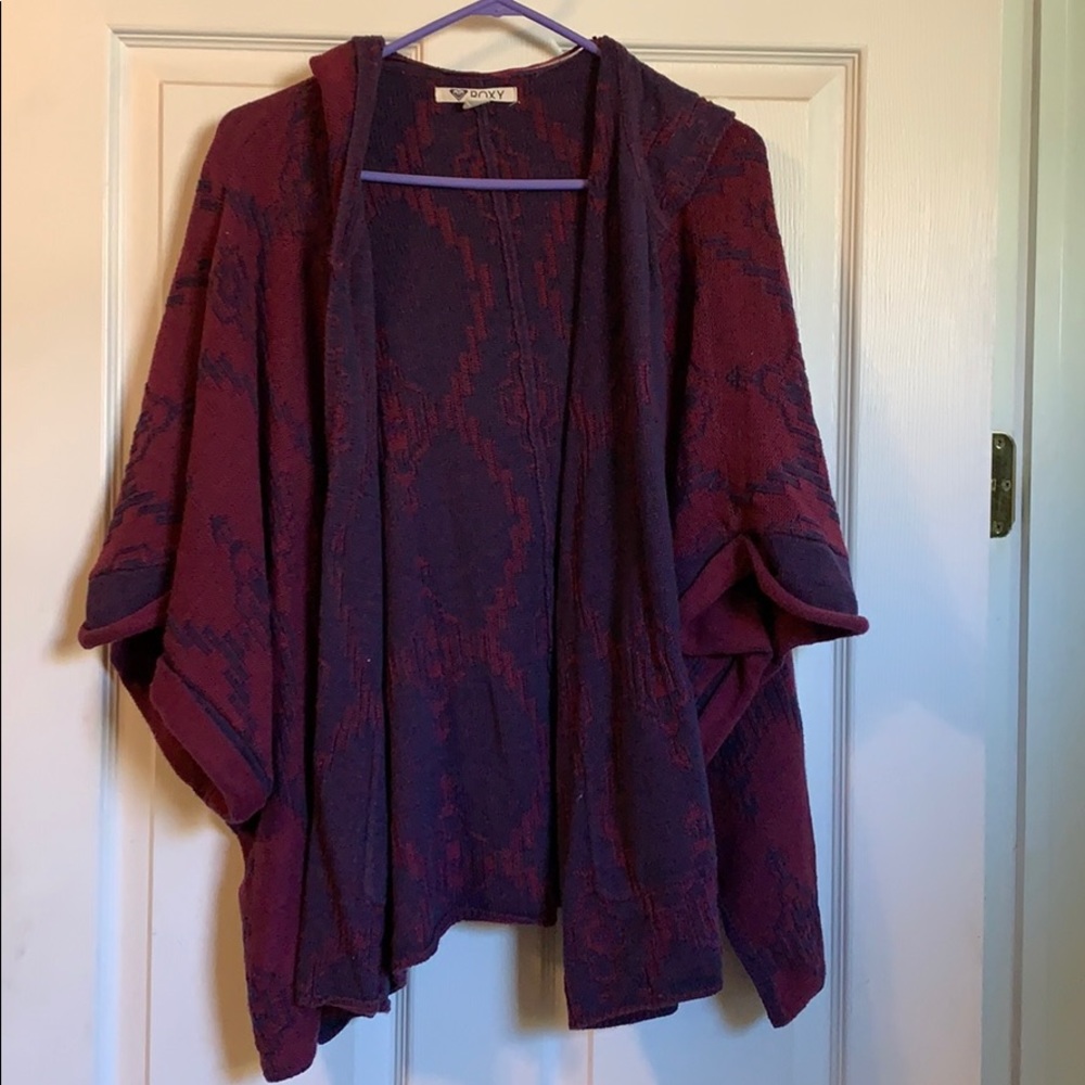 Roxy Hooded Bat-Wing-Esque Cardigan